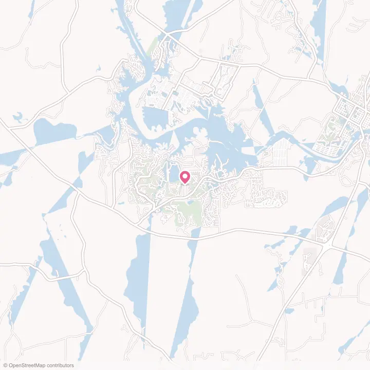 Map of the flower delivery area in Horseshoe Bay, Texas