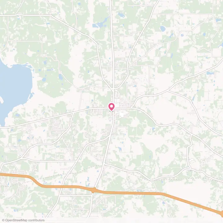 Map of the flower delivery area in Monticello, Florida