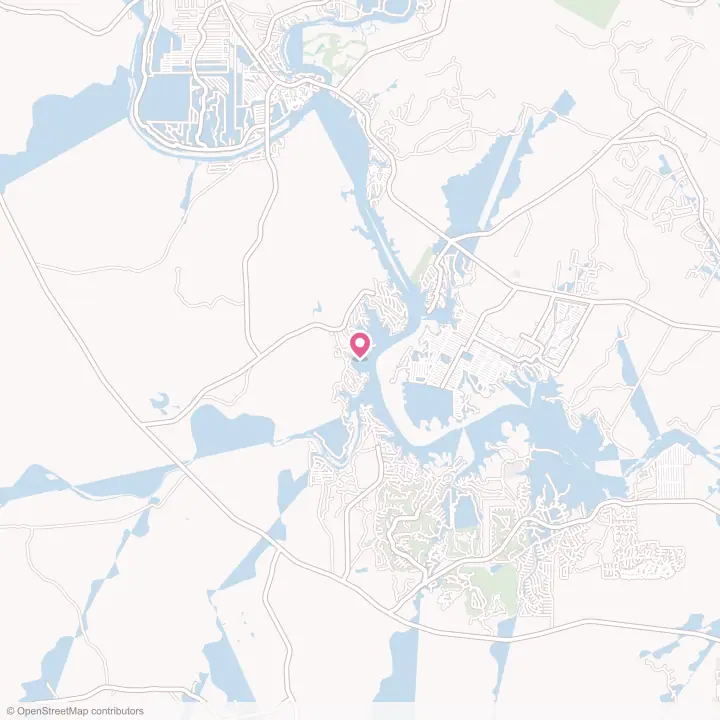 Map of the flower delivery area in Sunrise Beach Village, Texas