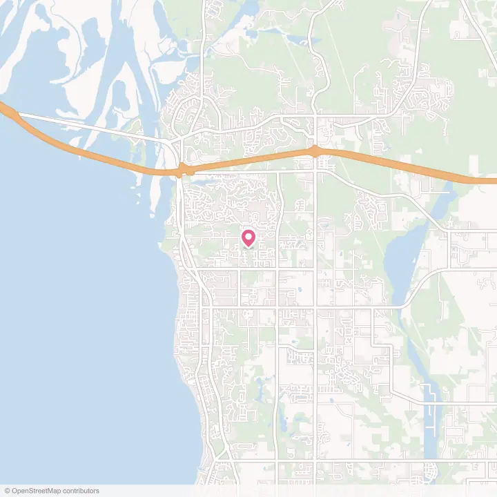 Map of the flower delivery area in Daphne, Alabama