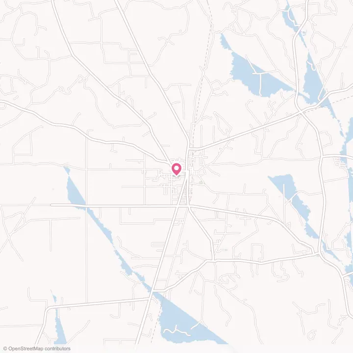 Map of the flower delivery area in Kirbyville, Texas