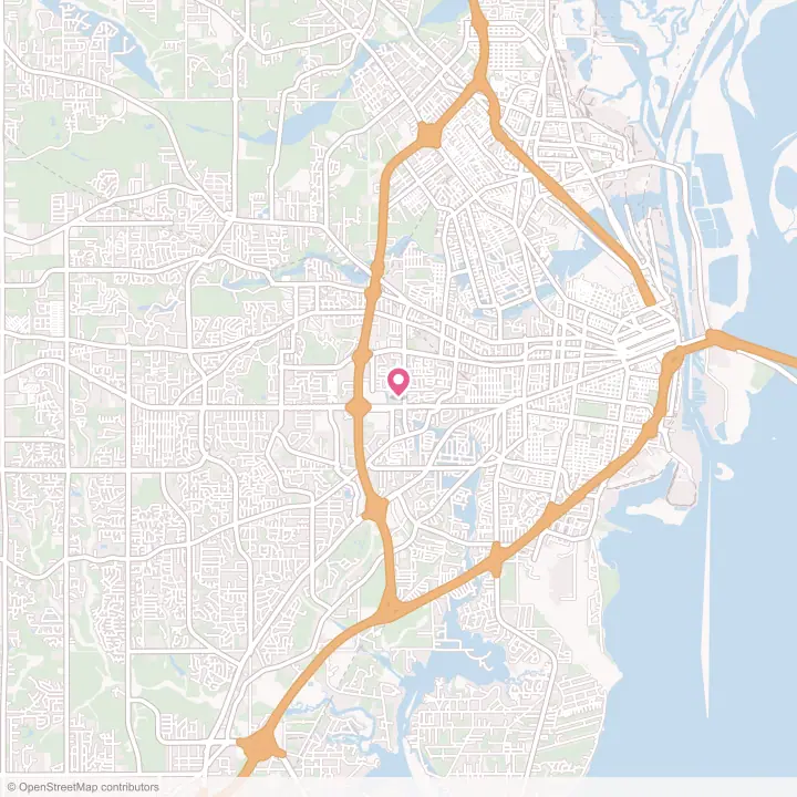 Map of the flower delivery area in Mobile, Alabama