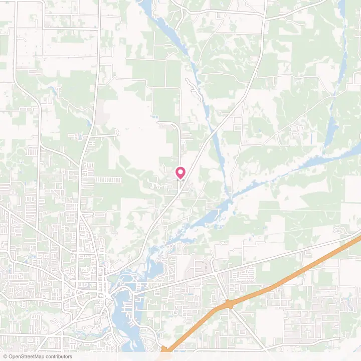 Map of the flower delivery area in Roeville, Florida