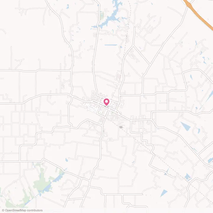 Map of the flower delivery area in Ville Platte, Louisiana