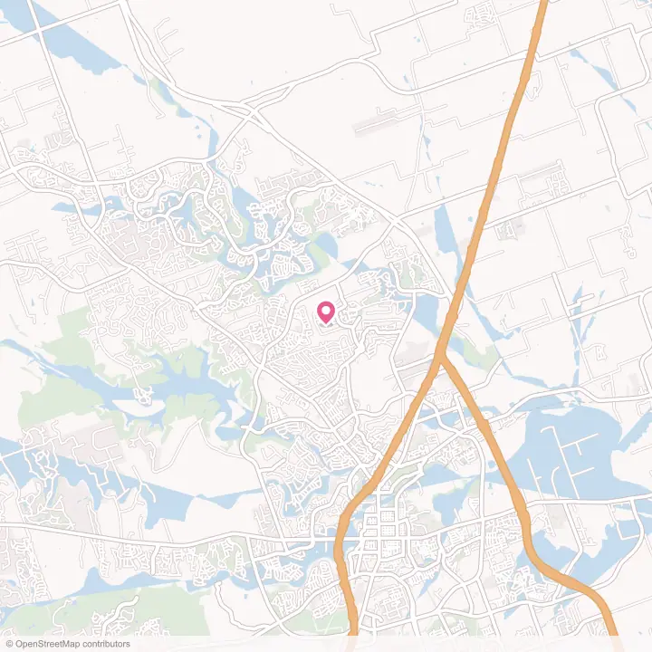 Map of the flower delivery area in Serenada, Texas