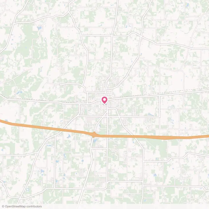 Map of the flower delivery area in Chipley, Florida