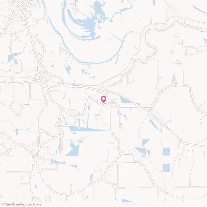 Map of the flower delivery area in Moreauville, Louisiana