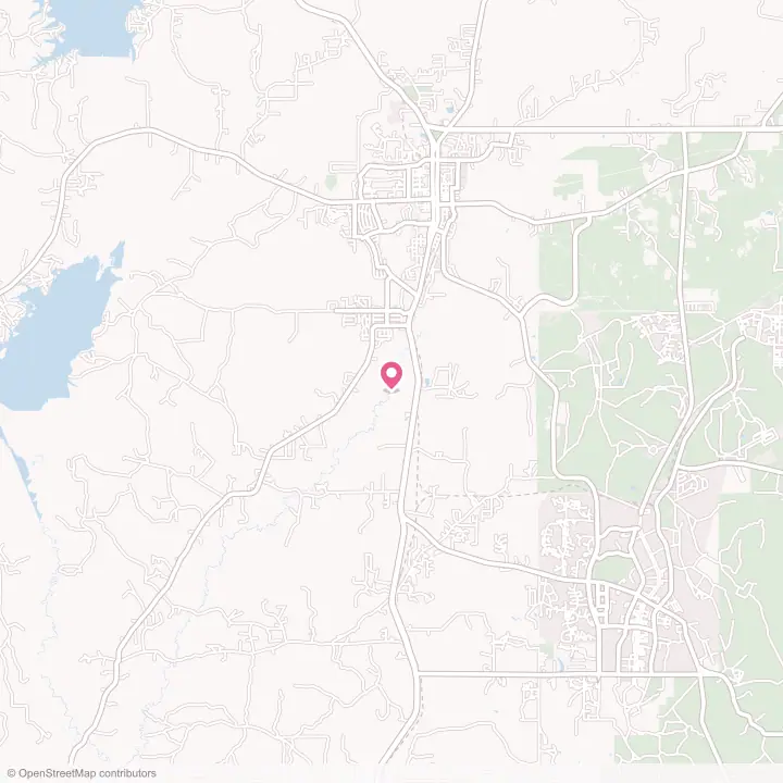 Map of the flower delivery area in New Llano, Louisiana