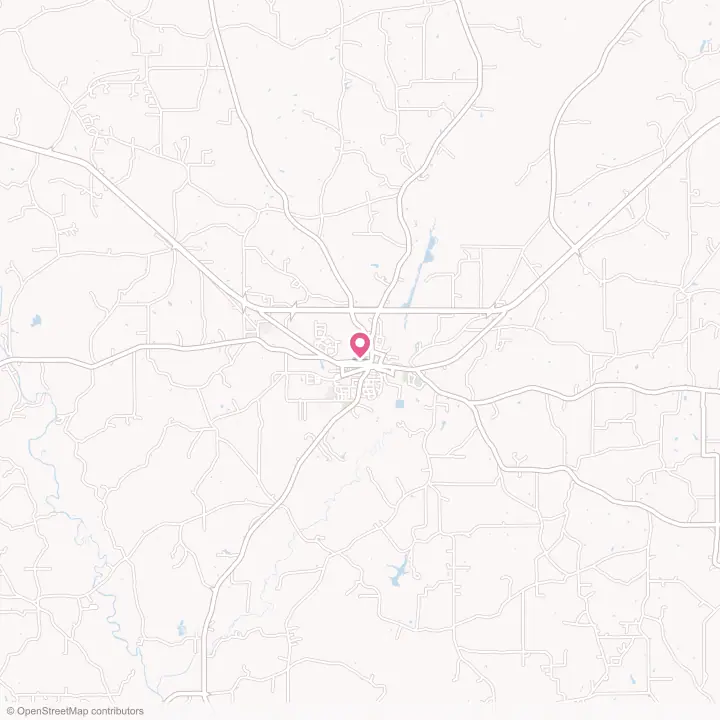 Map of the flower delivery area in Tylertown, Mississippi