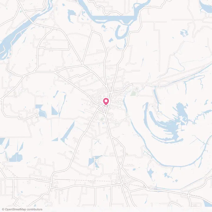 Map of the flower delivery area in Marksville, Louisiana