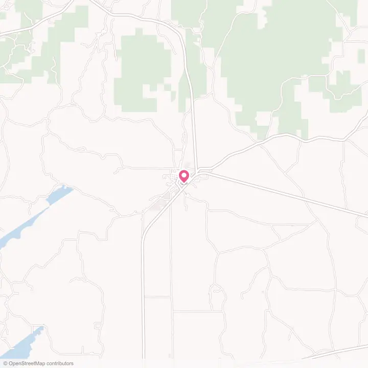Map of the flower delivery area in Gloster, Mississippi
