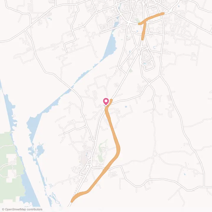 Map of the flower delivery area in Burke, Texas