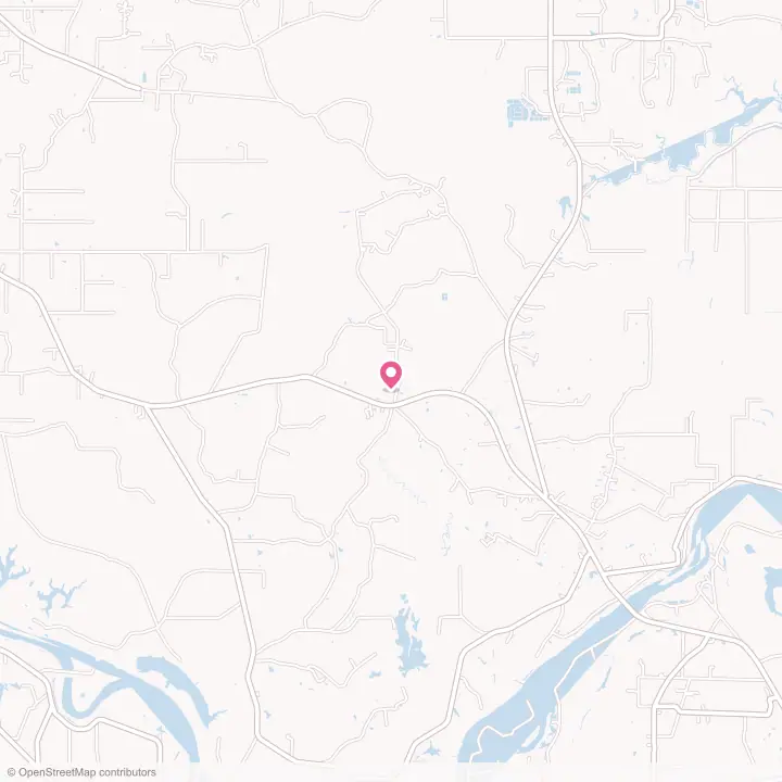Map of the flower delivery area in Center Point, Louisiana