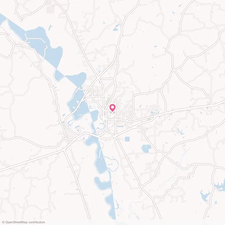 Map of the flower delivery area in Columbia, Mississippi