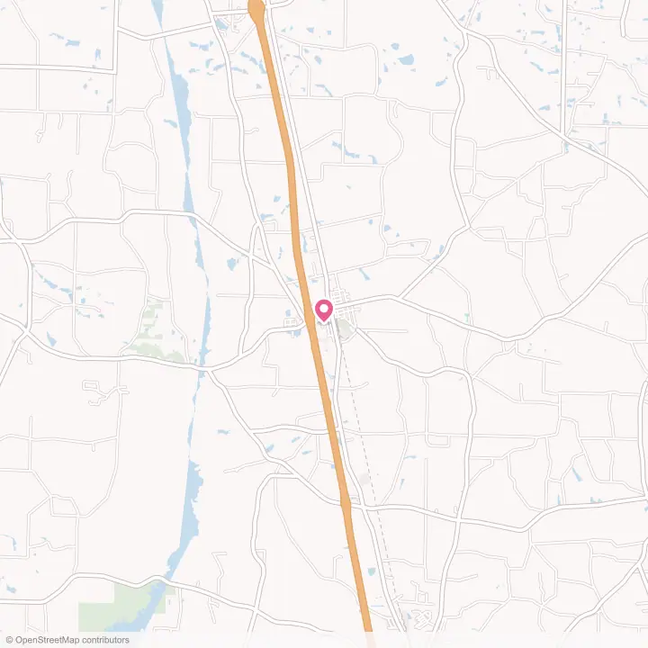 Map of the flower delivery area in Lenox, Georgia