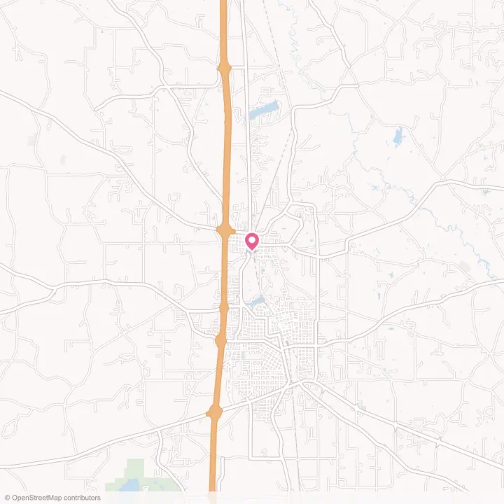 Map of the flower delivery area in Summit, Mississippi