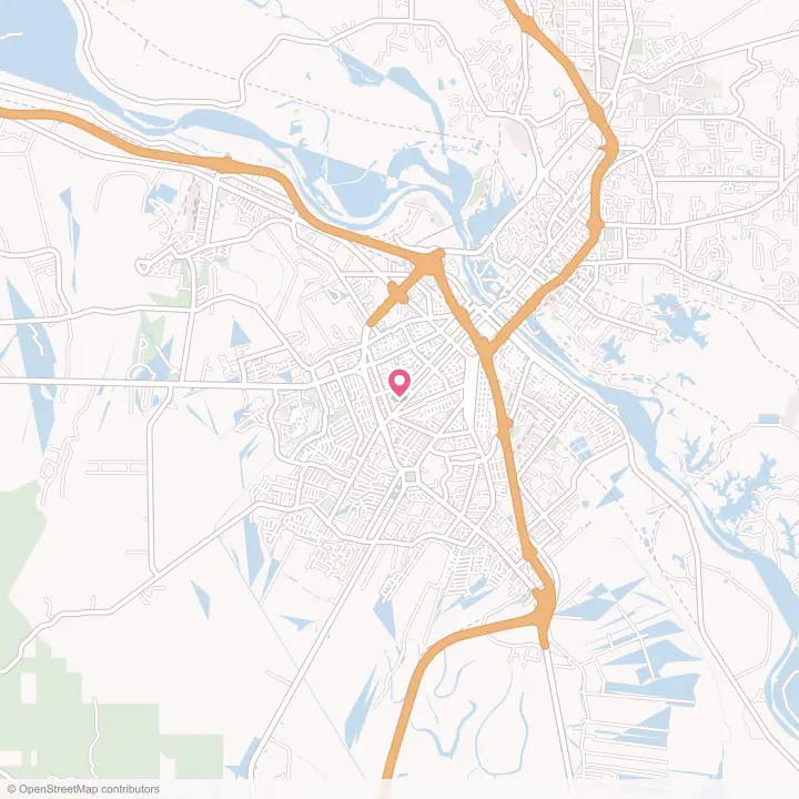 Map of the flower delivery area in Alexandria, Louisiana