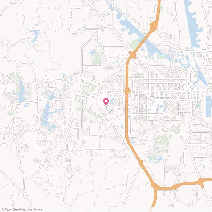 Map of the flower delivery area in West Hattiesburg, Mississippi
