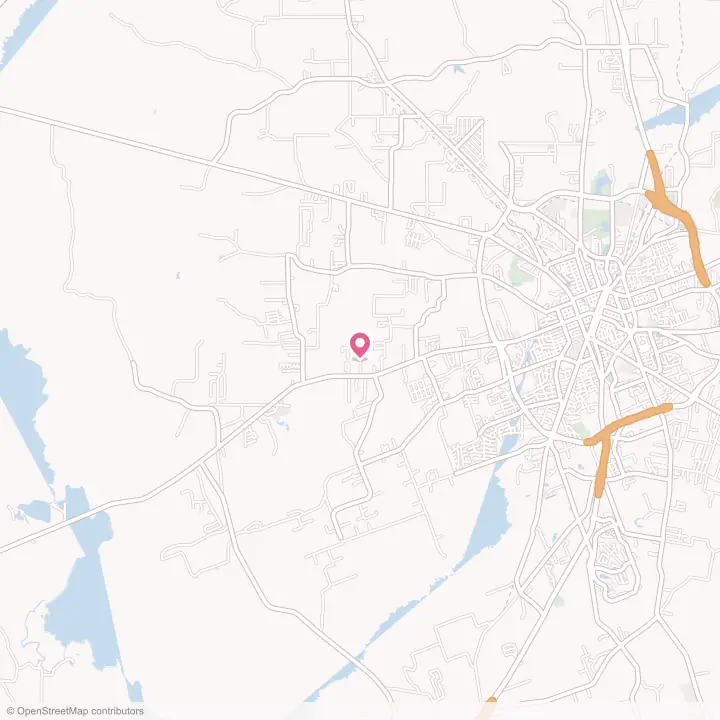 Map of the flower delivery area in Hudson, Texas