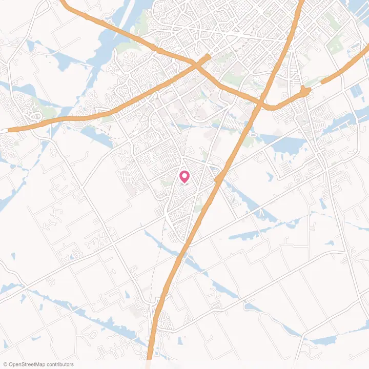 Map of the flower delivery area in Hewitt, Texas