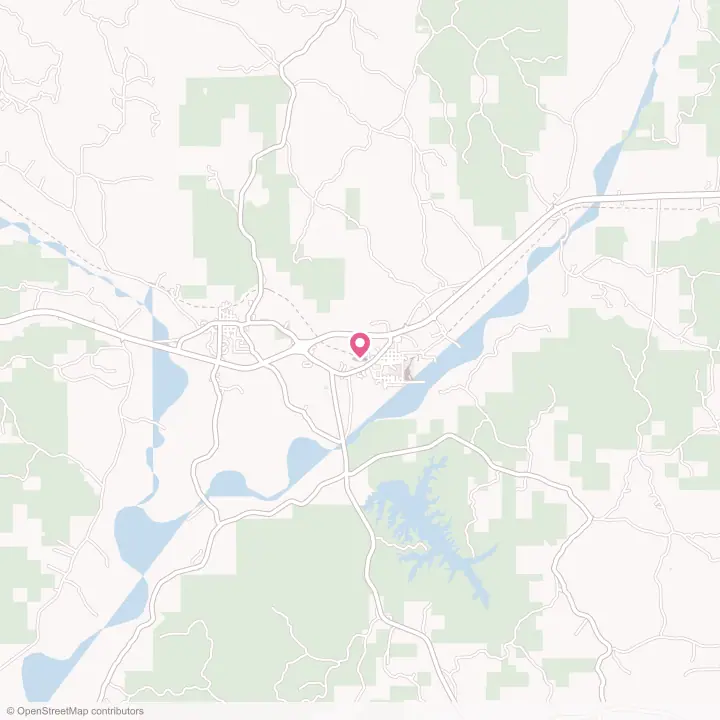 Map of the flower delivery area in Bude, Mississippi