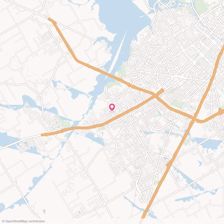 Map of the flower delivery area in Woodway, Texas