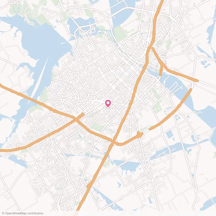 Map of the flower delivery area in Beverly Hills, Texas