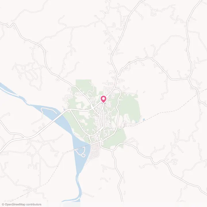 Map of the flower delivery area in Jackson, Alabama