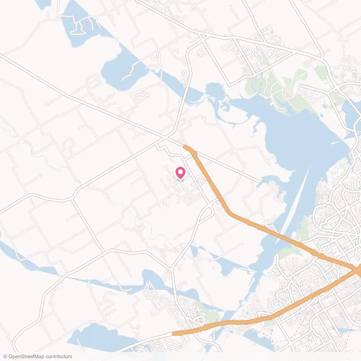 Map of the flower delivery area in Willow Grove, Texas