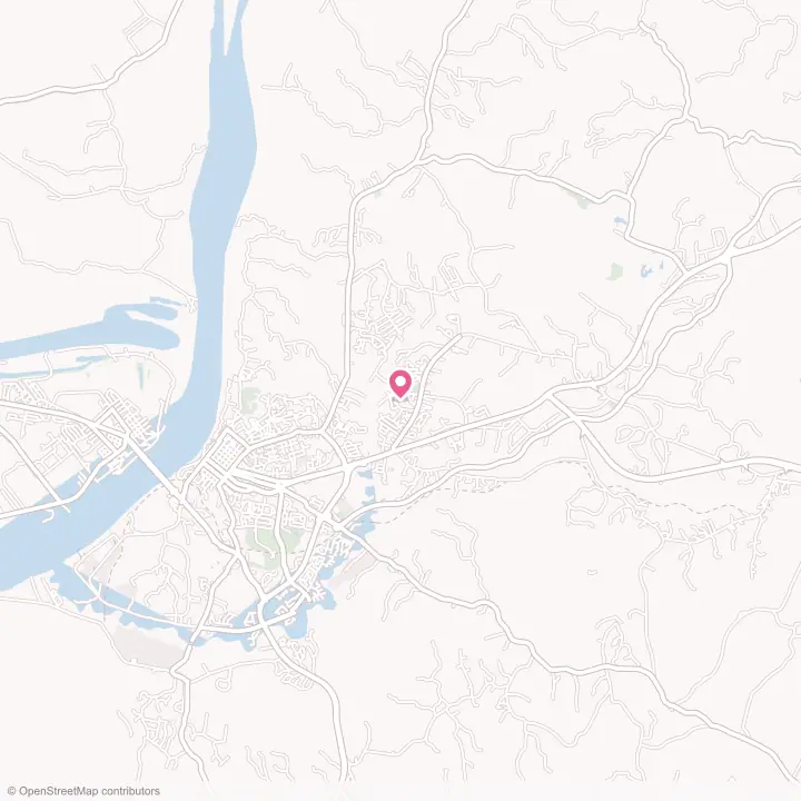 Map of the flower delivery area in Morgantown, Mississippi