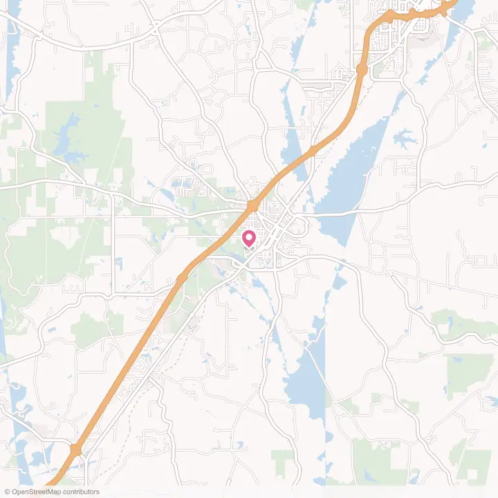 Map of the flower delivery area in Ellisville, Mississippi