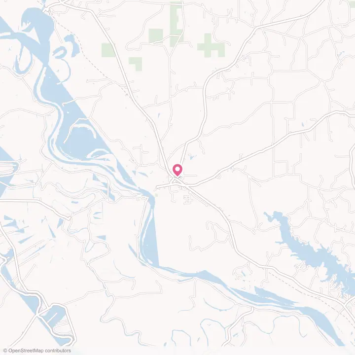 Map of the flower delivery area in Montgomery, Louisiana