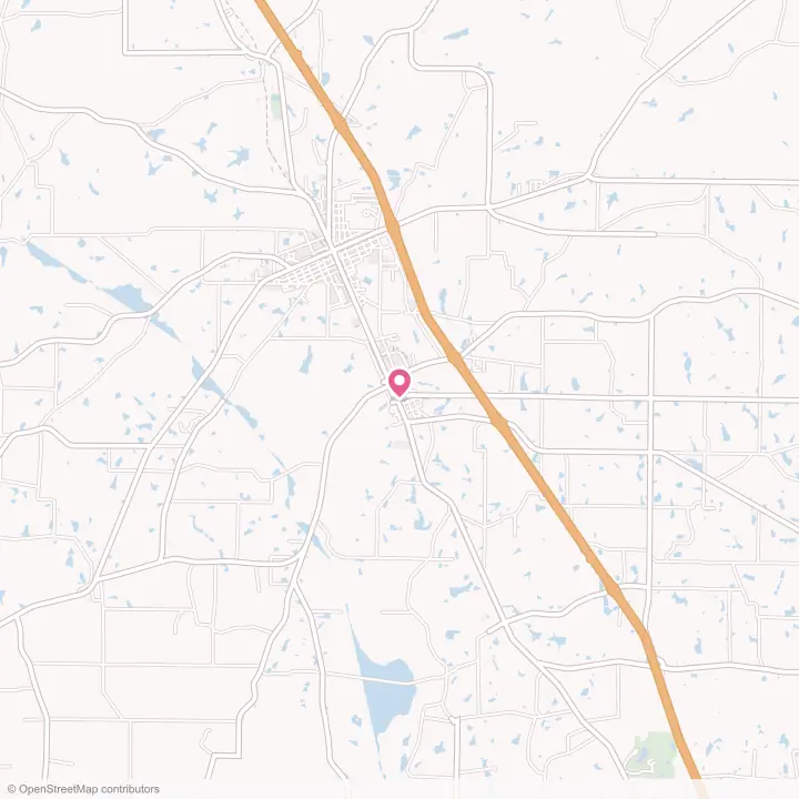 Map of the flower delivery area in Sycamore, Georgia
