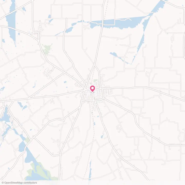 Map of the flower delivery area in Mexia, Texas