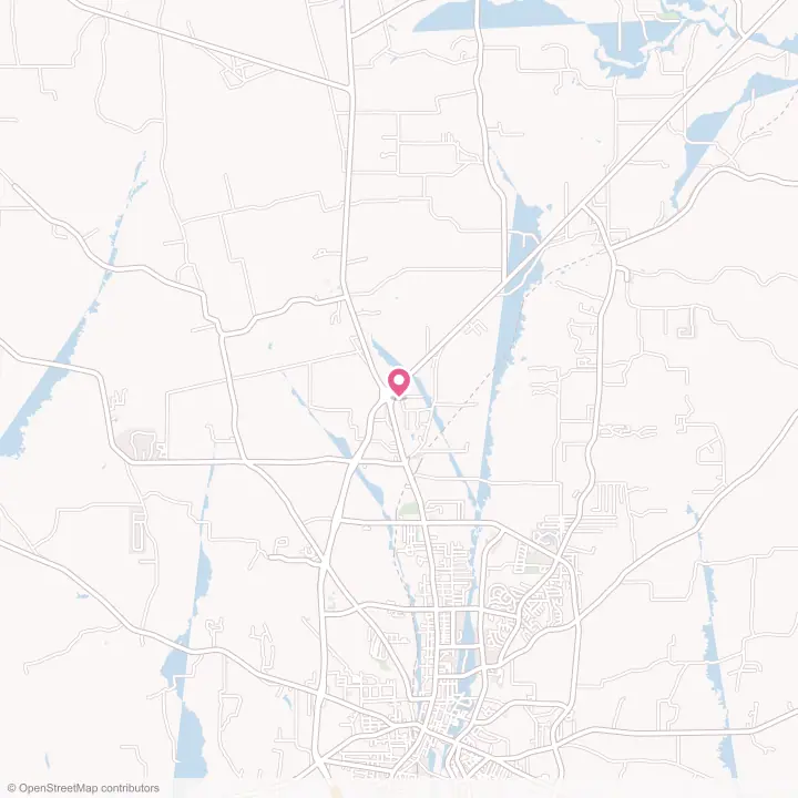 Map of the flower delivery area in Redfield, Texas