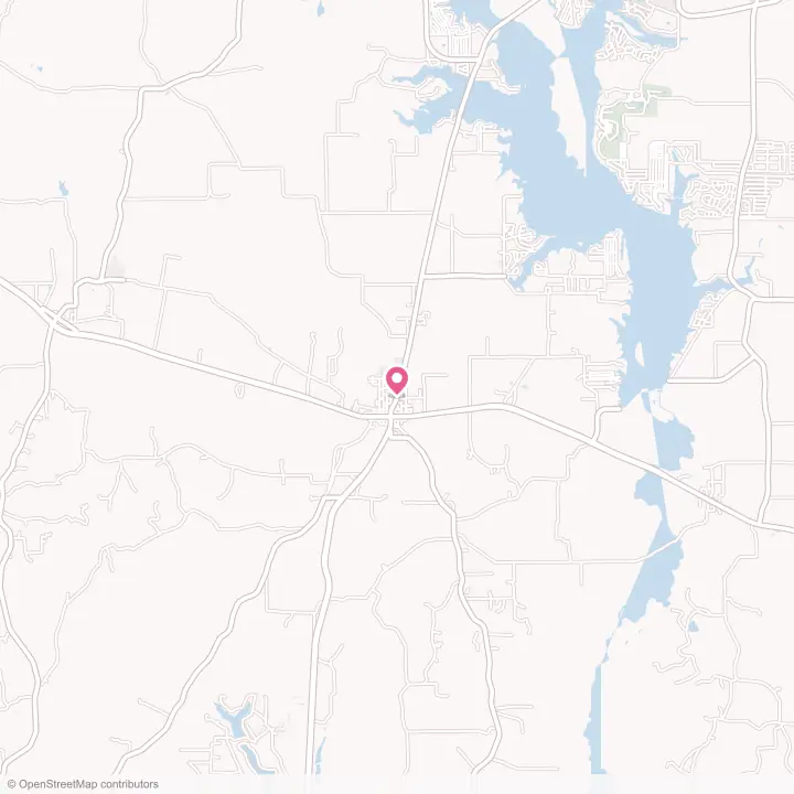 Map of the flower delivery area in Frankston, Texas