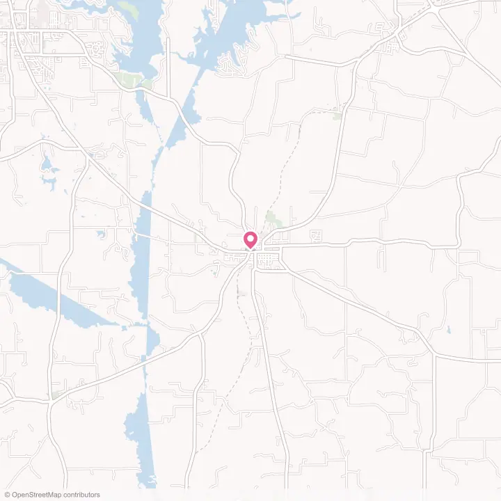 Map of the flower delivery area in Troup, Texas