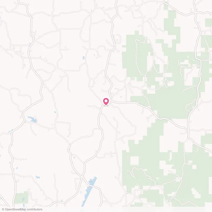 Map of the flower delivery area in Polkville, Mississippi