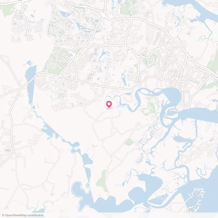 Map of the flower delivery area in Bluffton, South Carolina