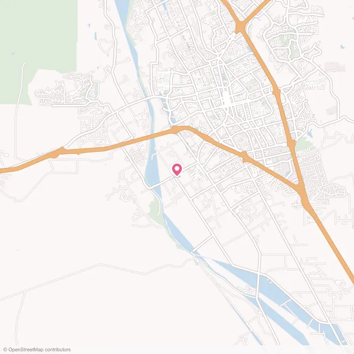 Map of the flower delivery area in Mesilla, New Mexico