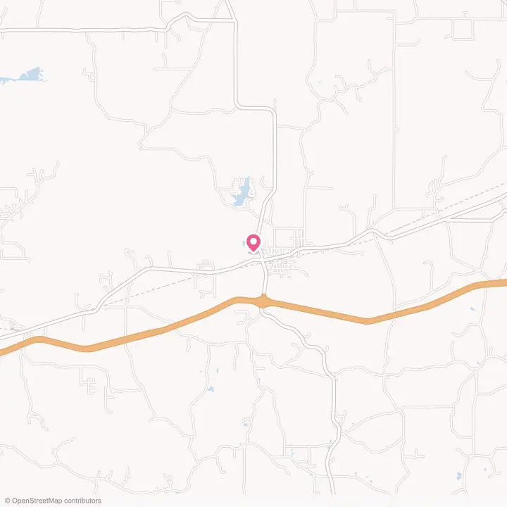 Map of the flower delivery area in Pelahatchie, Mississippi