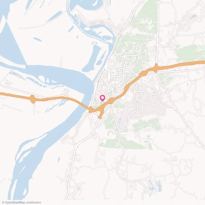 Map of the flower delivery area in Vicksburg, Mississippi