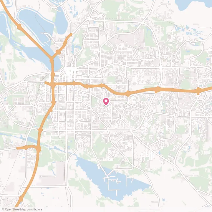 Map of the flower delivery area in Montgomery, Alabama