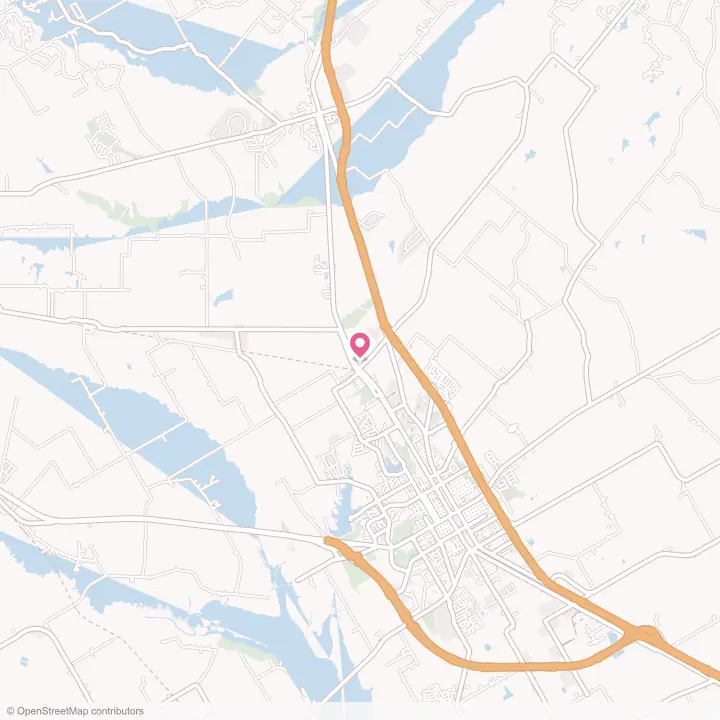 Map of the flower delivery area in Garrett, Texas