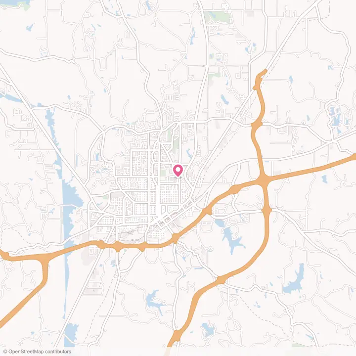 Map of the flower delivery area in Meridian, Mississippi