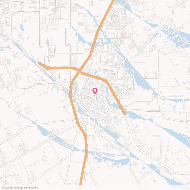 Map of the flower delivery area in Waxahachie, Texas