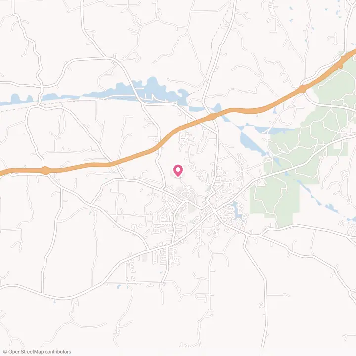 Map of the flower delivery area in Tuskegee, Alabama