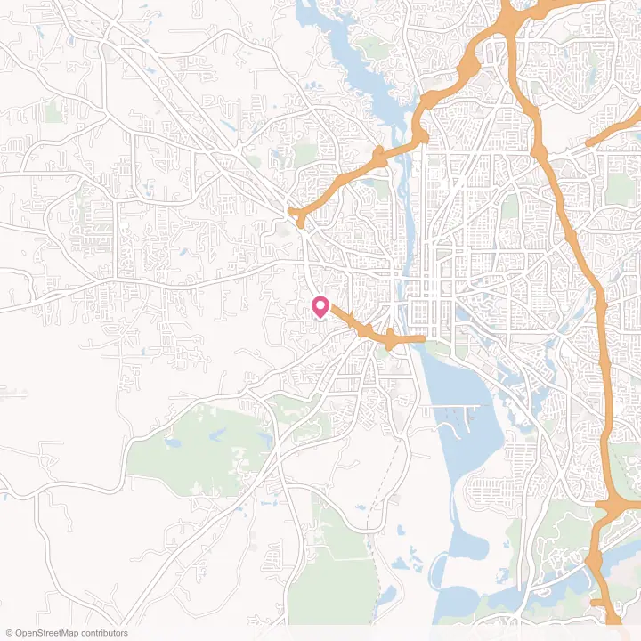 Map of the flower delivery area in Phenix City, Alabama