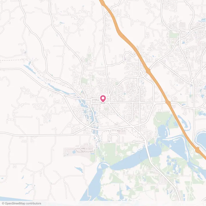 Map of the flower delivery area in Prattville, Alabama