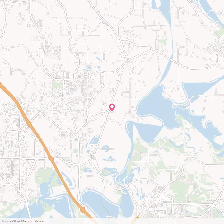 Map of the flower delivery area in Coosada, Alabama